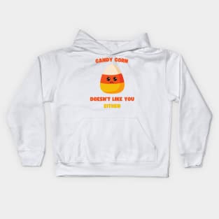 LAZY COSTUME CANDY CORN DOESN'T LIKE YOU EITHER Kids Hoodie